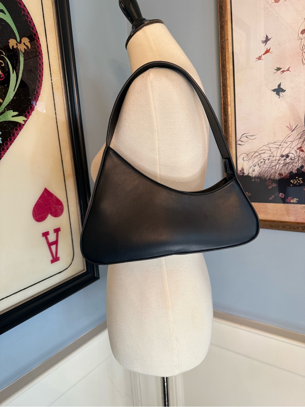 Rachel Zoe Asymmetric Shoulder Bag in black